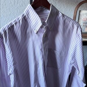 Brooks Brothers Lavender Striped Button Down Shirt